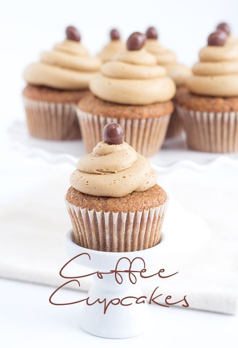 Coffee Butter, Coffee Buttercream, Coffee Cupcakes, Buttercream Recipe, Coffee Dessert, Milk Chocolate Chips, Dessert Cupcakes, Yummy Cupcakes, Fun Cupcakes