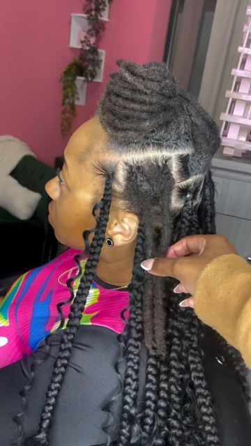 Crochet Over Locs, Starter Sister Locs Styles, Braid Over Locs, Short Soft Locs Hairstyles, Braids Over Locs Protective Styles, Braids Over Locs, Long Loc Styles, Loc Inspiration, Port St Lucie