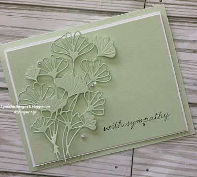 Ginkgo Leaf Cards, Stampin Up Sympathy Cards 2023, Sympathy Cards Handmade Simple Beautiful, Stampin Up Cards Newest, Sympathy Sayings, Card Decoration Ideas, Paper Card Ideas, Ginkgo Branch, Sympathy Card Sayings