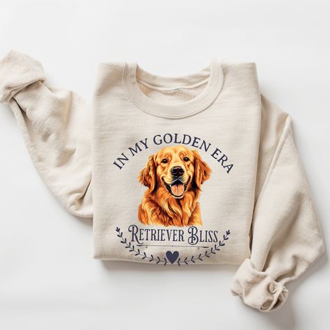 Golden Era Retriever Dog Sweatshirt Valentine Gift For Dog Lover Present For Dog Mom and Dad Goldie Dog Valentines Day Shirt Golden Lovers by CustomGiftsByCarmen on Etsy Presents For Dog Lovers, Mom And, Golden Retriever Owner, Chien Golden Retriever, Dog Mom Tee, Mom Wardrobe, Mom Sweater, Gift For Dog Lover, Valentines Day Shirt