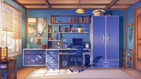 ArtStation - Visual novel background, Anatoly Shaban Visual Novel Background, Episode Interactive Backgrounds, Custom Hot Wheels, Environmental Design, House Room, Environment Concept Art, Room Aesthetic, Visual Novel, Little House