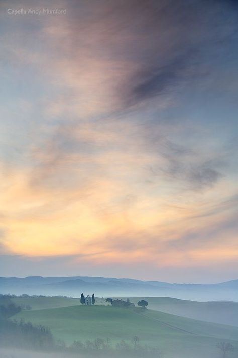 tuscany sky Misty Landscape, Tuscany Travel, Art Resources, Reference Pictures, 수채화 그림, Tuscany Italy, Watercolor Inspiration, Sky And Clouds, Best Photographers