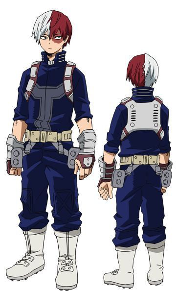 Todoroki Character Sheet, Mha Characters Full Body Pic, My Hero Todoroki, Todoroki Halloween Costume, Todoroki Costume Redesign, Todoroki Inspired Outfit, Todoroki Hero Suit, Todoroki Full Body Picture, My Hero Academia Characters Design