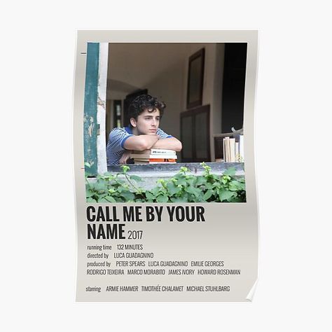 "Call Me By Your Name Movie Poster" Poster by immixrl | Redbubble Your Name Movie Poster, Your Name Aesthetic, Name Aesthetic, Your Name Movie, Room Decor Dorm, Polaroid Posters, Cover Picture, Dorm Wall Decor, Call Me By Your Name