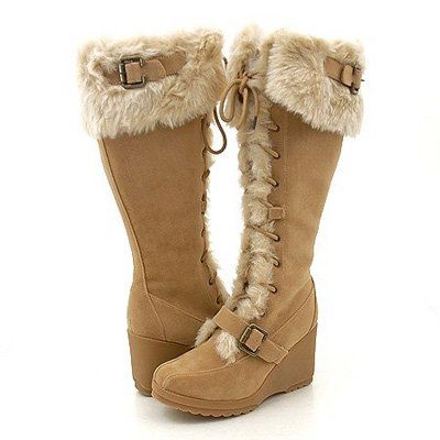 Wedge Winter Boots Wedge Heel Winter Boots, Winter Boots Aesthetic Snow, Heeled Winter Boots, Cute Snow Boots Women, Fluffy Winter Boots, Winter Boots Heels, Fashionable Winter Boots, Long Winter Boots, Knee High Winter Boots