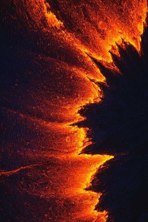 Hipster Aesthetic, Jagged Edge, Lava Flow, Sea Photo, Orange Aesthetic, Natural Phenomena, Amazing Nature, Volcano, 그림 그리기