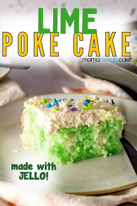 Lemon Lime Poke Cake, Yummy Spring Desserts, Lime Poke Cake, Cake For Summer, Best Birthday Cake Recipe, Spring Dessert, Deserts Easy, Poke Cake Recipes, Spring Desserts