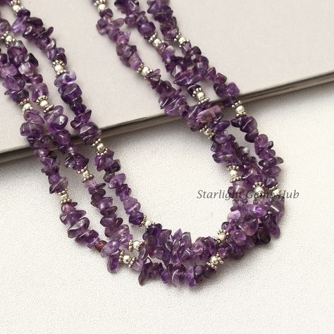 Excited to share the latest addition to my #etsy shop: Purple amethyst chips beads necklace-Multi layering necklace-Amethyst jewelry-Unique jewelry design-Boho necklace-Limited edition jewelry https://etsy.me/3NmxrIF #purple #anniversary #easter #chipnugget #floral Chip Bead Necklace, Beautiful Beaded Necklaces, Necklace Amethyst, Amethyst Jewelry, Unique Jewelry Designs, Chip Beads, Jewelry Unique, Layering Necklace, Bulk Order