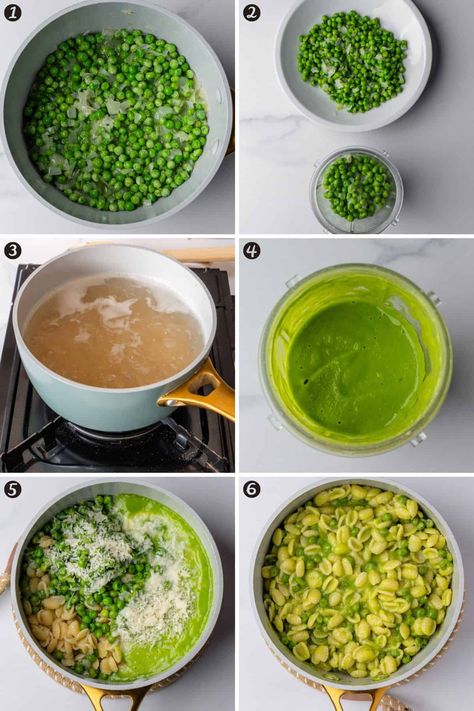 Pasta Peas Recipe, Pasta And Peas Italian, Peas And Pasta Recipe, Pea Pasta Sauce, Green Pea Pasta, Pasta And Peas, Peas Pasta, Fall Yummies, Pea Pasta