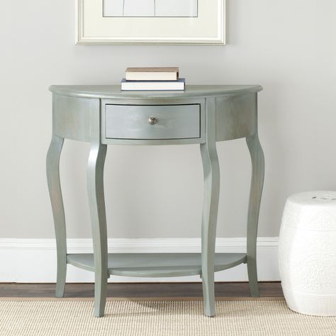 Free 2-day shipping. Buy Safavieh Jan Nautical Classic Demilune Small Console at Walmart.com Small Entry Tables, Gray Console Table, Grey Console Table, Half Moon Table, Small Console Table, Small Foyer, Moon Table, Open Table, Wicker Coffee Table