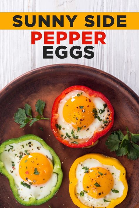 Eggs In Bell Pepper, Sunny Side Up Eggs With Rice, Sunny Side Up Eggs Recipe, Sunny Side Up Eggs, Perfect Sunny Side Up Eggs, Bell Pepper Egg Breakfast, Lean Cuisine, Eggs In Peppers, Most Nutritious Foods