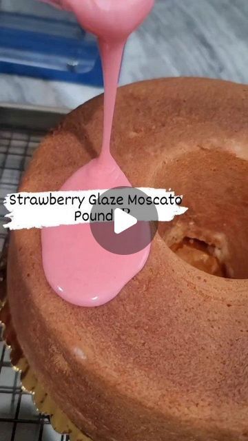 Moscato Cake, Strawberry Gelatin, Strawberry Extract, Moscato Wine, Strawberry Glaze, Share Video, Strawberry Preserves, Bundt Cake Pan, Moscato