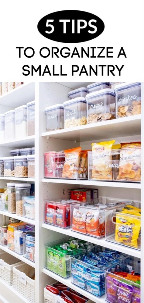 5 Tips to Organize a Small Pantry - Beauty For Ashes Organize A Small Pantry, Pantry Redo, Diy Pantry Organization, Small Pantry Organization, Beauty For Ashes, Organized Pantry, Pantry Shelves, Pantry Organisation, Food Pantry Organizing