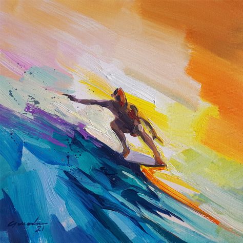 Acrylic Surf Painting, Abstract Surfer Painting, Surfer Art Paintings, Abstract Surf Art, Surfing Drawing, Surfing Artwork, Surfing Painting, Surf Art Painting, Surfer Painting