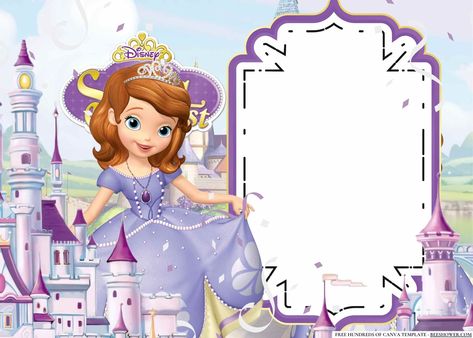 FREE Editable Sofia the First Birthday Invitation Sofia The First Invitation, Finding Nemo Birthday Invitations, Simple Wedding Invitation Card, Hello Kitty Birthday Invitations, Wwe Birthday, Finding Nemo Birthday, Nemo Birthday, Wonder Woman Birthday, Minnie Mouse Birthday Invitations