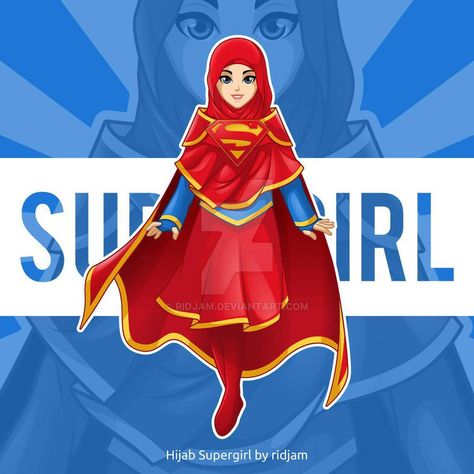 Hijab Superhero, Hijabi Spidergirl, Hijabi Superhero, Hijab Princess, Hijabi Art, Superhero Women, Islamic Anime, Red Hijab, Hijab Anime