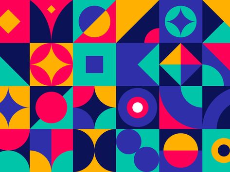 Creative Pattern Design, Neo Geometric Design, Geometric Square Patterns, Geometric Pattern Design Graphics, Cubism Pattern, Pattern Design Geometrical, Abstract Geometric Art Pattern Design, Colorful Patterns Geometric, Graphic Pattern Design