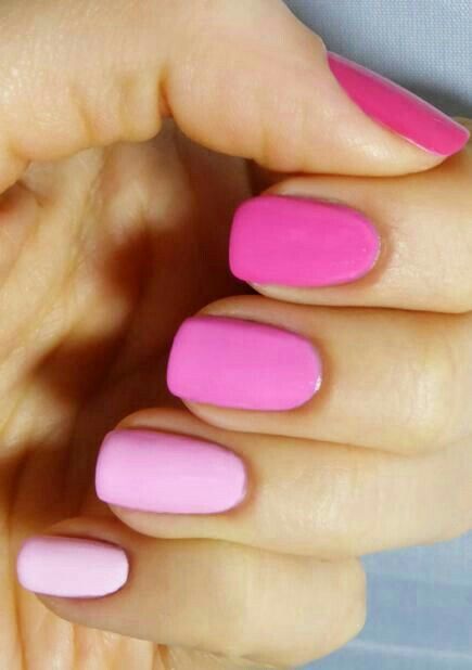 Shades Of Pink. No. 1. #pink, #spring. Unghie Sfumate, Nails 2018, Pink Manicure, Nail Art Ombre, Pink Gradient, Super Nails, Pink Nail Designs, Colorful Nail Designs, Dark Nails