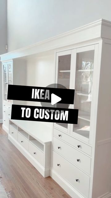 Ikea Media Storage Hack, Ikea Built In Entertainment Center Fireplaces, Ikea Dinning Room Storage, Playroom Entertainment Center, Ikea Fireplace Built In Hack, Narrow Built Ins, Ikea Entertainment Center Hacks, Ikea Built In Hack Entertainment Center, Ikea Built In Entertainment Center