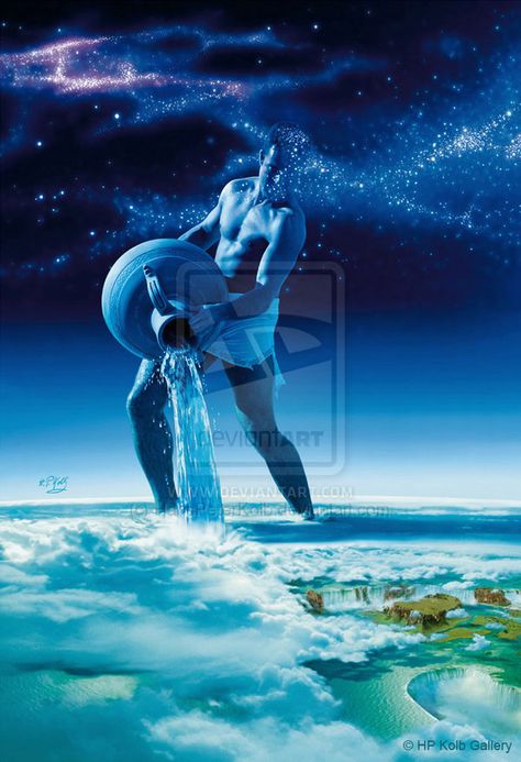 11 Zodiac Signs - Aquarius by HansPeterKolb Aquarius Images, Aquarius Constellation Tattoo, Aquarius Art, Aquarius Constellation, Aquarius Tattoo, Aquarius Season, Aquarius Quotes, Water Bearer, Age Of Aquarius