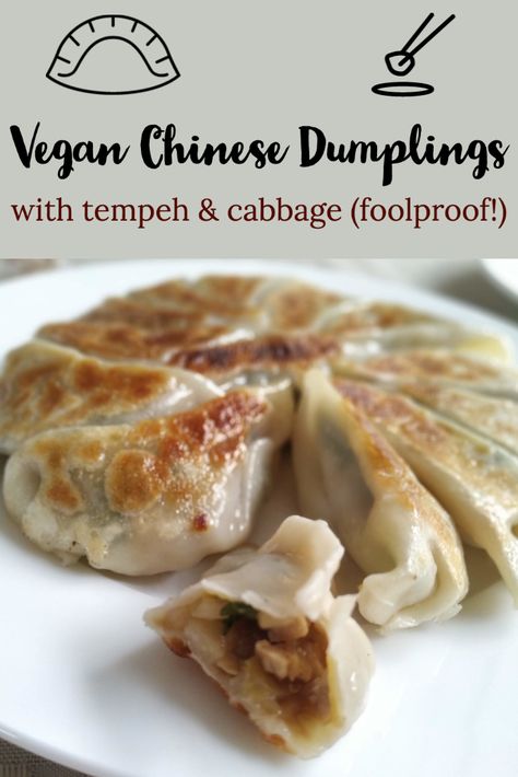 Vegan Chinese Dumplings, Asian Dumpling Recipe, Vegan Chinese Food, Potstickers Recipe, Vegan Dumplings, Vegan Chinese, Steamed Dumplings, Best Chinese Food, Pork Dumpling