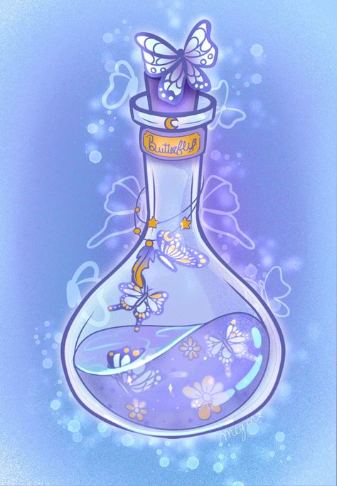 Aesthetic Potion Bottle Drawing, Magic Jar Drawing, How To Draw Liquid In A Bottle, Jar Drawing Aesthetic, Magic Potion Drawing, Magic Potion Illustration, Potion Bottle Art, Potions Aesthetic, Potion Drawing