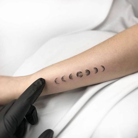 About Moon, Moon Phases Tattoo, Polynesian Tattoos, Moon Cycle, Badass Tattoos, Discreet Tattoos, Wrist Tattoo, Hip Tattoo, Little Tattoos