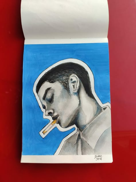 Painting, poster color, lady, blue Cool Sketchbook Ideas, Blue Sketch, Sketchbook Idea, Book Art Projects, Blue Drawings, Viral Shorts, Arte Sketchbook, Pencil Art Drawings, Sketchbook Inspiration