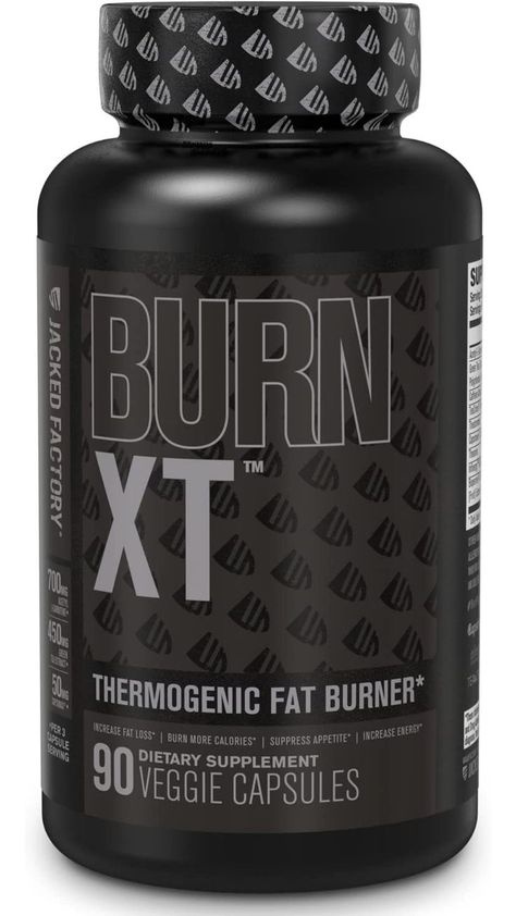 Burn XT Black Thermogenic Fat Burner - Weight Loss Supplement, Appetite Suppressant, Nootropic Energy Booster W/TeaCrine - Premium Acetyl L-Carnitine, Green Tea Extract, Capsimax - 90 Veg Diet Pills Veg Diet, Thermogenic Fat Burner, Fat Burner Supplements, Energy Booster, L Carnitine, Fat Burning Supplements, Metabolism Booster, Energy Boosters, Green Tea Extract