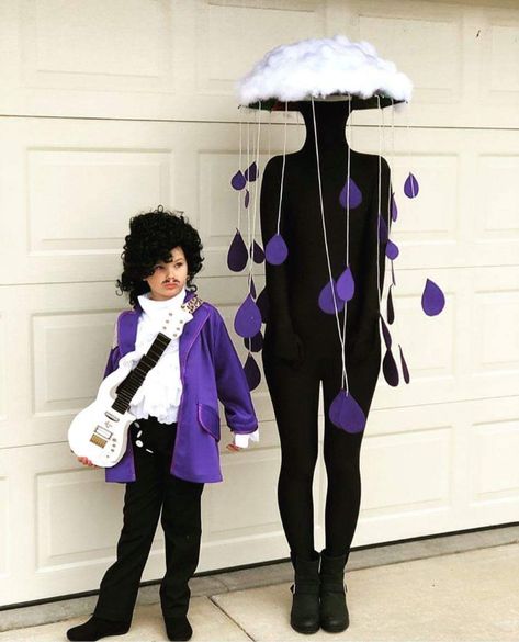 Halloween costume Purple Rain Halloween Costume, Halloween Costumes Musician, Prince Halloween Costume Purple Rain, Music Related Halloween Costumes, Song Title Costumes, Music Themed Halloween Costumes, Famous Musician Costume Ideas, Famous Musicians Costumes, Prince Costume Purple Rain