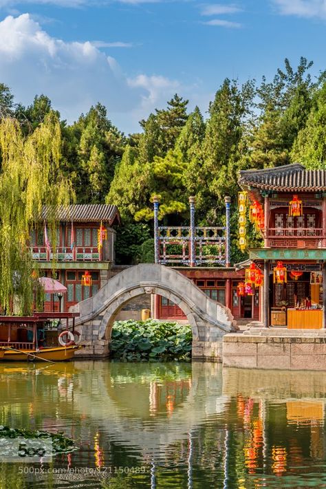 Lily Pond Bridge - a beautiful marble #bridge at the Summer Palace in Beijing. Summer Palace Beijing, Pond Bridge, The Summer Palace, Summer Palace, Lily Pond, Beijing, Beautiful Pictures, Palace, My Pictures