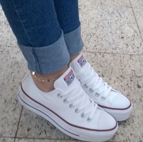 All Star Alto, Zapatillas All Star, All Star Cano Alto, Allstar Converse, High Top Converse Outfits, All Star Platform, Casual Shoes Women Sneakers, All Star Converse, Trendy Heels