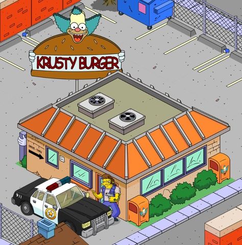 krusty burger Tapped Out Ideas, Krusty Burger, Springfield Tapped Out, The Simpsons Game, Isometric Grid, The Simpsons, Travel Posters, You Choose, The Neighbourhood