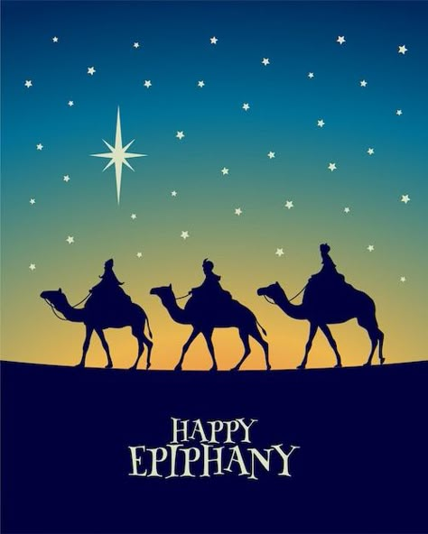 Vector three kings day greeting card kin... | Premium Vector #Freepik #vector #epiphany #reyes-magos #three-kings #reyes Happy Epiphany, Happy Three Kings Day, 3 Kings Day, Three Kings Day, King Pic, 3 Kings, We Three Kings, Good Morning Roses, Holiday Day