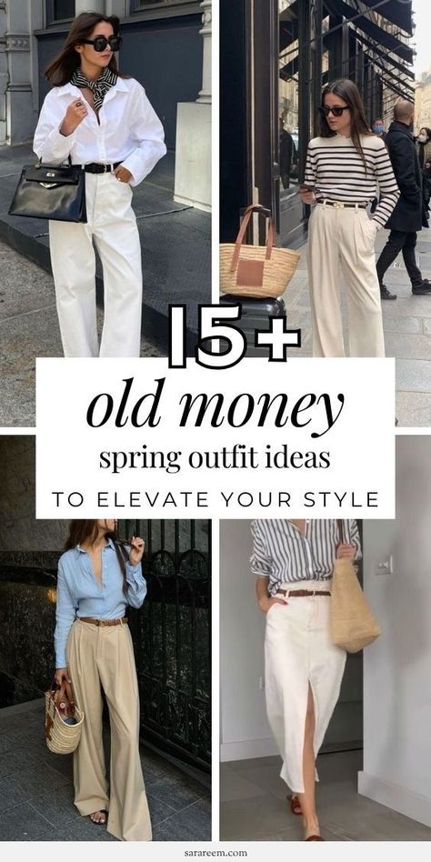 Step into the realm of old money sophistication with our curated collection of preppy spring outfits. Embrace the timeless allure of casual chic and classy fits perfect for the early spring season. Infuse your wardrobe with the essence of the old money aesthetic, blending sophistication with effortless style. Elevate your fashion game and embody the epitome of elegance this season. #OldMoneySpringOutfits #CasualChic #ClassyFits #EarlySpring #PreppyFashion Old Money Spring, Elegant Classy Outfits, Preppy Spring, Classy Fits, Spring Outfit Ideas, Estilo Preppy, Money Aesthetic, Business Outfit, Mein Style