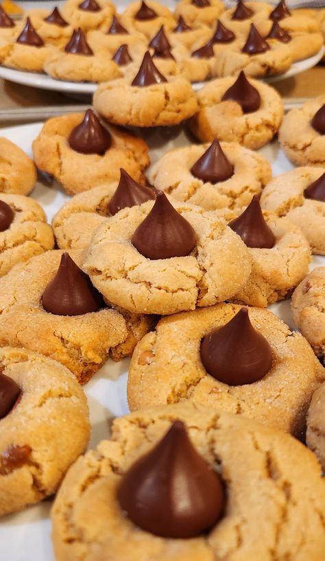 Peanut Butter Kiss Blossoms Peanut Butter Candy Kiss Cookies, Peanut Butter Cookie With Kisses, Peanut Butter Kisses Cookies Easy, Peanut Butter Cookies With Chocolate Kisses, Peanut Butter Cookie With Hershey Kiss, Thumbprint Kiss Cookies, Peanut Butter Chocolate Kiss Cookies, Peanutbutter Kisses Cookie, Chocolate Kisses Cookies