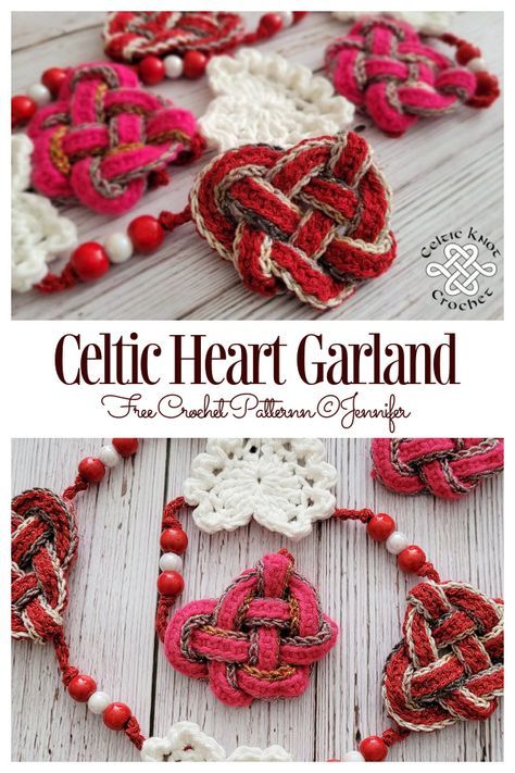 Celtic Heart Free Crochet Patterns - DIY Magazine Celtic Crochet Patterns Free, Festival Vendor, Norse Patterns, Celtic Crochet, Crochet Celtic, Crochet Edging Patterns Free, Hexagon Crochet Pattern, Scottish Festival, Hexagon Crochet