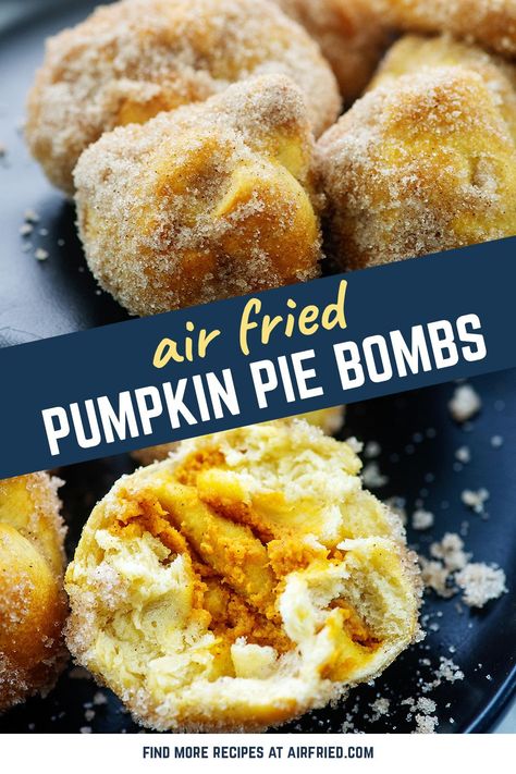 Airfryer Pumpkin, Thanksgiving Recipes Dessert Pies, Pumpkin Donut, Pumpkin Cream Cheese Pie, Pumpkin Filling, Pumpkin Recipes Easy, Bombe Recipe, Filled Donuts, Cheese Pumpkin