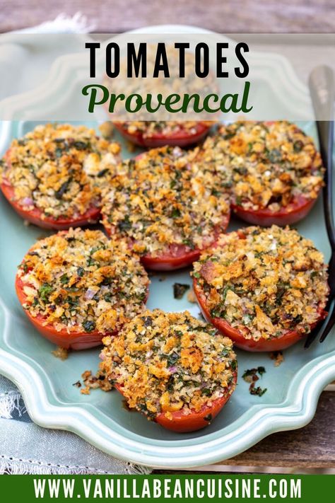 Fresh Plum Tomato Recipes, Grilled Tomatoes Recipes, Plum Tomato Recipes, Tomato Provencal Recipe, Provencal Tomatoes, Tomatoes Provencal, Stuffed Tomatoes Recipes, Tomato Recipes Healthy, Ez Recipes