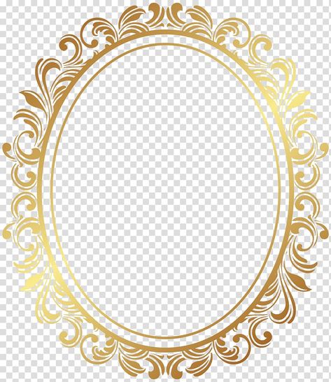 Royal Frame Design, Oval Border Design, Frame Transparent Background, Gold Border Design, Royal Frame, Mirror Illustration, Molduras Vintage, Flower Frame Png, Frame Border Design