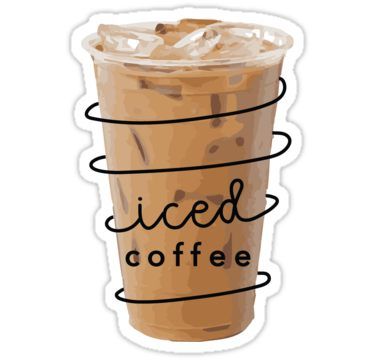 Iced Coffee Logo Design, Iced Coffee Logo, Iced Coffee Illustration, Beige Stickers, Iced Coffee Sticker, Barista Life, Binder Cover Templates, Caffeine Addict, Boss Coffee