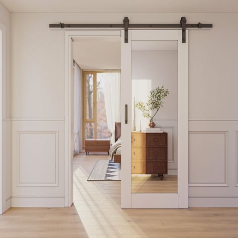 Barn door bathroom