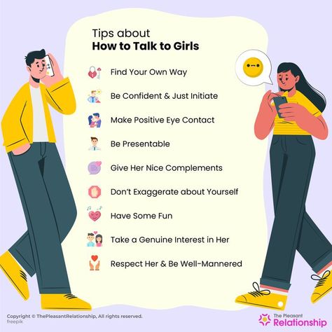 Does talking to a girl key you up, makes you stutter, or even worse – freeze you? And are awkward silences always there to ruin the moment? Well, then you must be looking for a guide about – ‘How to talk to girls?‘. #howtotalktogirls #howtotalktogirlsatparties #howtotalktogirlsontinder #dating #datingadvice #relationship #flirting #flirtingwithgirls #thepleasantrelationship #thepleasantmind First Date Conversation, Types Of Psychology, Topics To Talk About, Humans Of New York, Character Analysis, Dating Coach, Relationship Coach, Girl Talk, Girl Tips