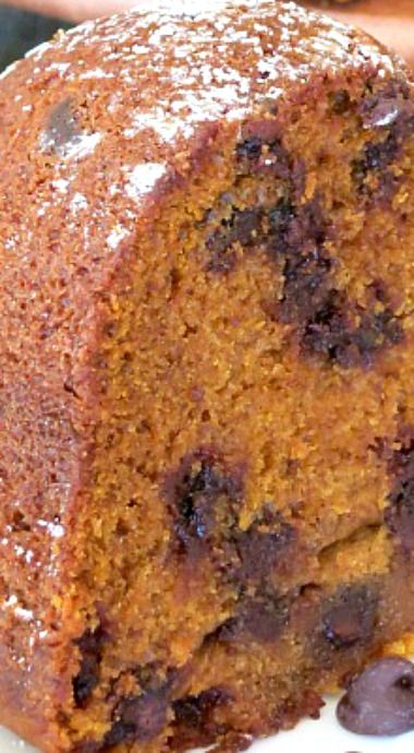 Pumpkin Chocolate Chip Bundt Cake Pumpkin Chocolate Chip Bundt Cake, Pumpkin Chocolate Chip Bundt, Chocolate Chip Bundt Cake Recipe, Baptism Brunch, Chocolate Chip Bundt, Chocolate Chip Bundt Cake, Cake Pumpkin, Buckwheat Cake, Chocolate Chip Cake