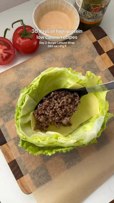 BURGER STYLE LETTUCE WRAP 🍔 with homemade Big Mac sauce.😘 Lettuce Food Ideas, Lettuce Ideas Easy Recipes, Salad Wraps Lettuce, Head Of Lettuce Recipes, Breakfast Lettuce Wraps, Taco Salad Lettuce Wraps, Burger Lettuce Wraps, Sausage Lettuce Wraps, Lettuce Meals