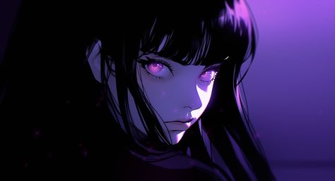 Eyes Wallpaper, Purple Girls, Wallpaper Animes, Purple Eyes, Purple Wallpaper, Dark Anime, Wallpaper Pc, Dark Wallpaper, Anime Background