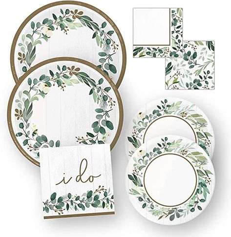 Wedding Shower Plates, Wedding Shower Eucalyptus, Bridal Shower Ideas Eucalyptus, Bridal Shower Decorations Eucalyptus, Eucalyptus Wedding Shower Ideas, Bridal Shower Eucalyptus Decor, Eucalyptus Bridal Shower Ideas, Sage Bridal Shower Ideas, Sage Green Bridal Shower Ideas