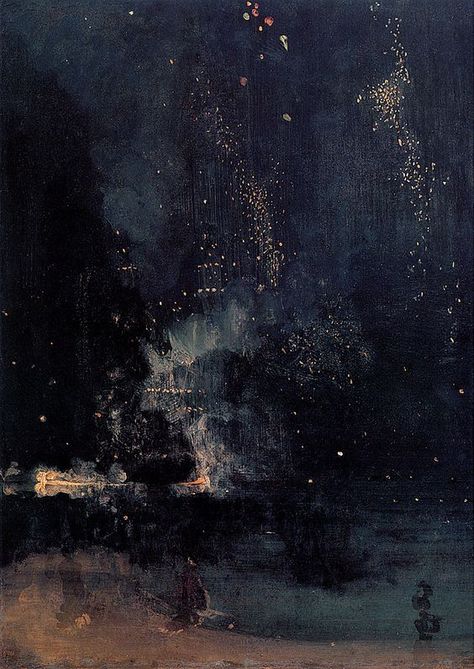 James Whistler Nocturne In Black And Gold, James Whistler, James Abbott Mcneill Whistler, James Mcneill Whistler, Arte Peculiar, The Night Sky, Whistler, Art Abstrait, Painting Inspiration