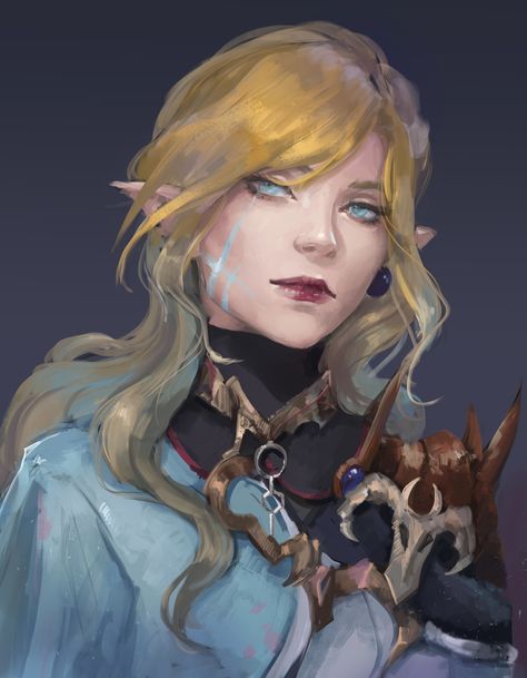 ArtStation - Commission dump, Astri Lohne Weiblicher Elf, Elf Woman, Dnd Elves, Elf Characters, Female Elf, Elf Art, Fantasy Portraits, Dungeons And Dragons Characters, Dnd Art