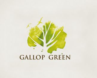 Gallop Green v4 Logo Typo, Logo Vert, Magazine Web Design, Inspiration Logo Design, Logo Design Collection, Organic Logo, Watercolor Logo, Green Logo, Corporate Design